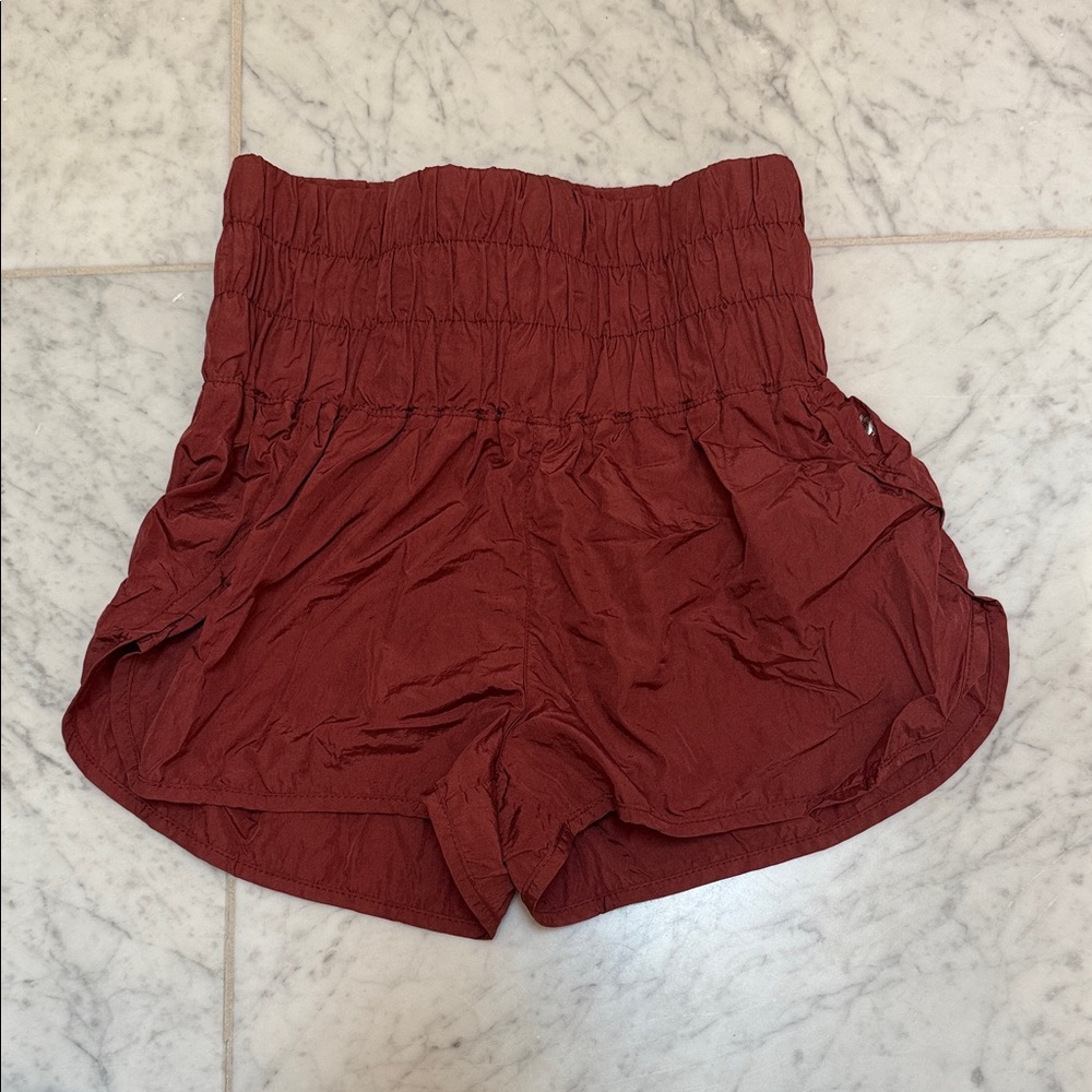 FP Movement by Free People High-Waisted Rust Shorts